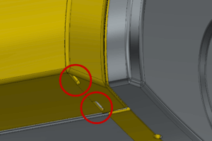 Optimierter Wasserablauf der Reflexa Balkoness mit integrierten Ablauföffnungen in der Seitenkappe