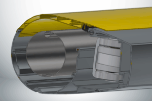 Das verlängerte Gehäuseprofil leitet Regenwasser gezielt über das Ausfallprofil ab.